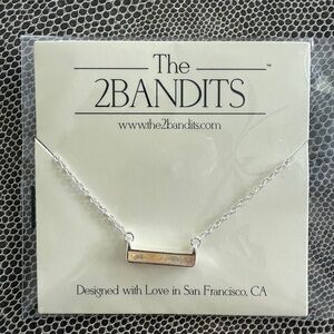 Silver and Gold Bar Necklace
